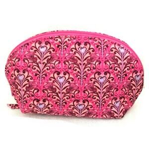 Vera Bradley Wicked Mini Dome Cosmetic Bag Makeup Pouch Bewitching Pink Small